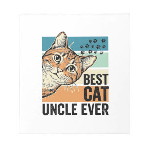 Best Cat Uncle Ever Vintage Cat Lover Design_1 Notepad