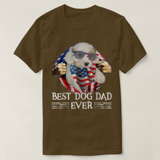 Best Cavachon Dad Ever American Flag Gifts For Men T-Shirt (Design Front)