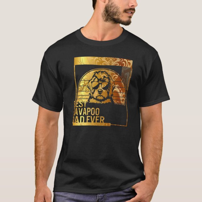 Best Cavapoo Dad Ever dog dad  for men Dog Father  T-Shirt (Front)