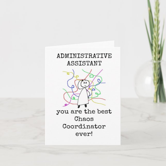 Best Chaos Coordinator, Admin Assistant Card (Front)