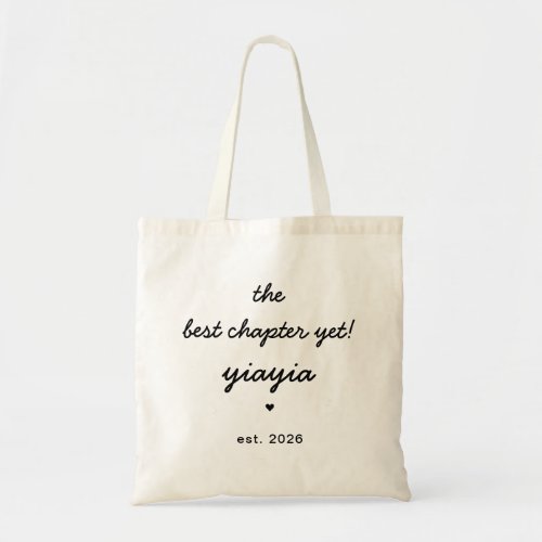 Best Chapter Yet Yiayia Tote Bag