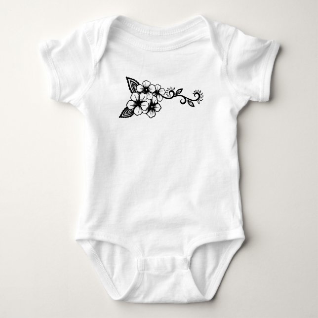 Best Cheap Flower Baby Fashion Bodysuit (Front)