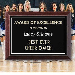 Best Cheer Coach Award Plaque