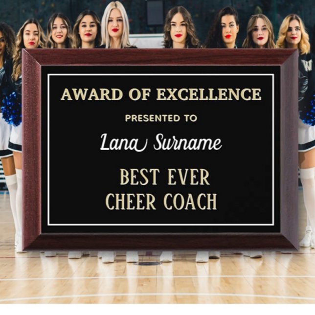 Best Cheer Coach Award Plaque (Creator Uploaded)