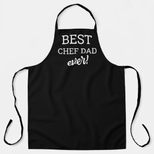 BEST Chef Dad Ever Black white customizable Apron