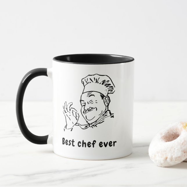 Best Chef Ever father Cook kitchen food Mug (With Donut)