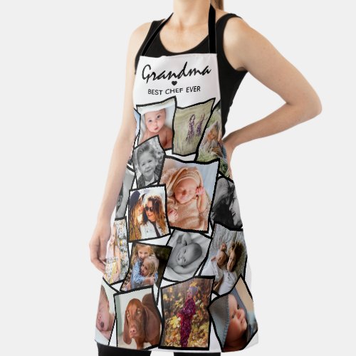 Best Chef Ever Modern Photo Collage All over Print Apron