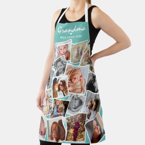 Best Chef Ever Modern Photo Collage All over Print Apron
