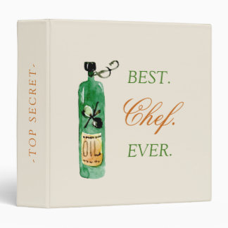 Best chef ever top secret recipes typography binder