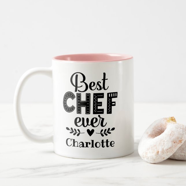 Best Chef Ever Two-Tone Coffee Mug (With Donut)