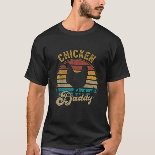 Best Chicken Daddy Vintage Retro 70S Chicken Dad F T_Shirt