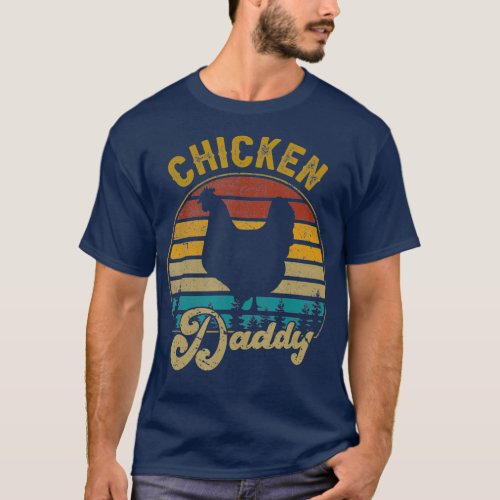 Best Chicken Daddy Vintage Retro 70S Chicken Dad T_Shirt