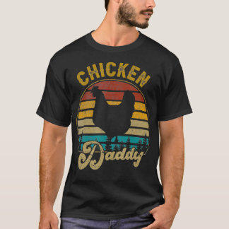 Best Chicken Daddy Vintage Retro 70S Chicken Dad T-Shirt