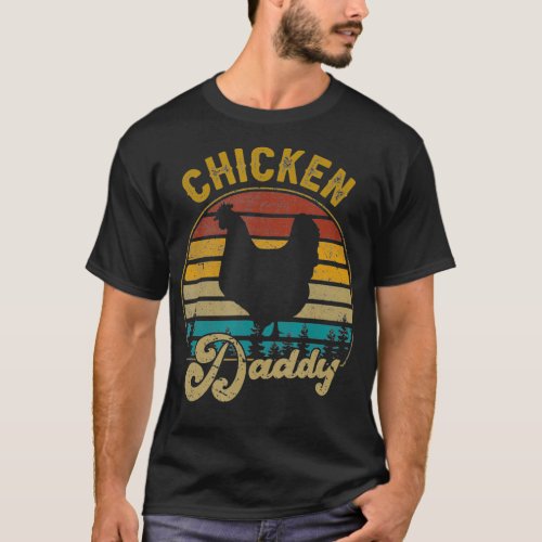 Best Chicken Daddy Vintage Retro 70S Chicken Dad T_Shirt