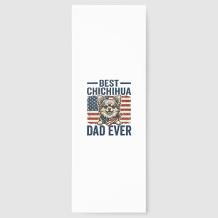 Best Chihuahua Dad Ever Patriotic Dog Shirt Design Bookmarks