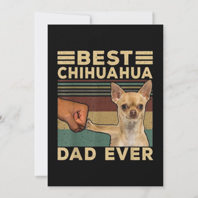 Best Chihuahua Dad Ever Thank You Card (Front)