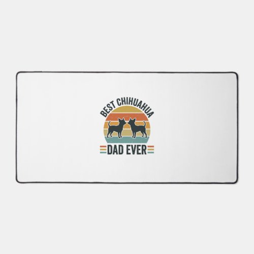 Best Chihuahua Dad Ever Vintage Dog Lover Shirt_1 Desk Mat