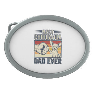 Best Chihuahua Dad Ever Vintage Dog Shirt Design_1 Belt Buckle