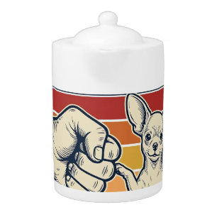 Best Chihuahua Dad Ever Vintage Dog Shirt Design_1 Teapot