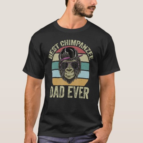 Best Chimpanzee Dad Monkey Chimp Ape Wildlife Chim T_Shirt