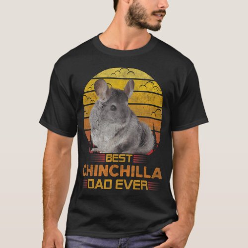 Best Chinchilla Dad Ever Cute Retro Vintage Animal T_Shirt