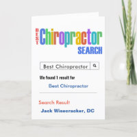Best Chiropractor Search Thank You Card