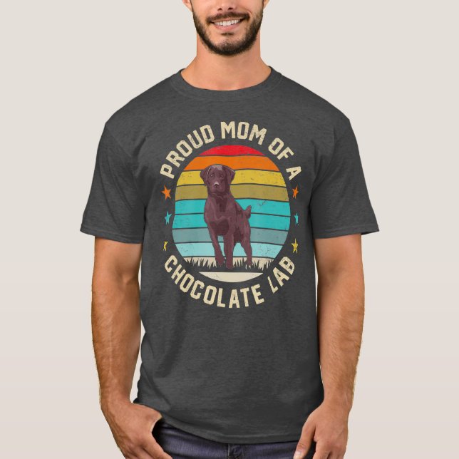 Best Chocolate Lab Mom Dog Lover Brown Labrador T-Shirt (Front)