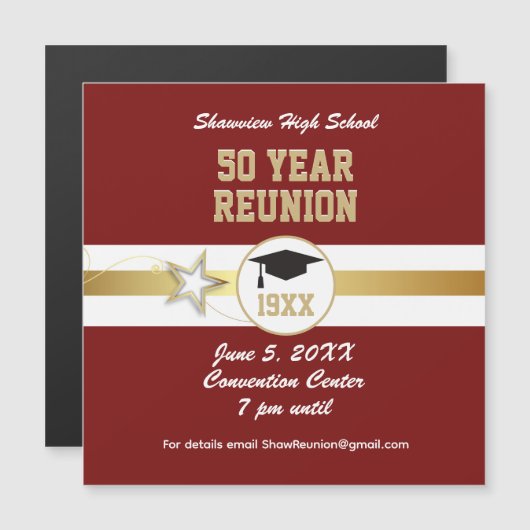 Best Choice! Class Reunion Invite Magnetic Card (Front/Back)