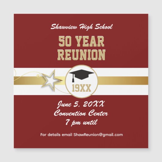 Best Choice! Class Reunion Invite Magnetic Card (Front)