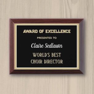 Best CHOIR DIRECTOR Award Plaque