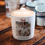 Best Christmas Ever | Family Photo Collage Red  Espresso Cup<br><div class="desc">Celebrate the season with this personalized Christmas photo mug, featuring a clean modern design with four photo slots and a festive red bow accent. Add your favorite family memories and make it the perfect keepsake or thoughtful gift for loved ones. A simple, elegant, and heartwarming way to enjoy your morning...</div>