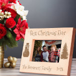 Best Christmas Ever Monogram Dated Engraved Frames<br><div class="desc">This design may be personalized in the area provided by changing the photo and/or text. Or it can be customized by choosing the click to customize further option and delete or change the color of the background, add text, change the text color or style, or delete the text for an...</div>