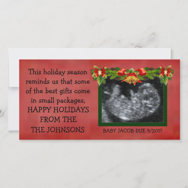 Best Christmas Gifts Ultrasound Photo Holiday Card (Front)