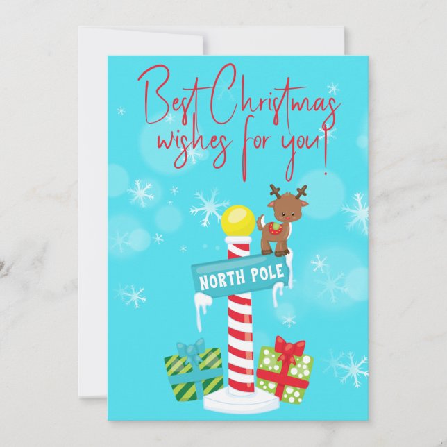 Best Christmas Wishes For You! Holiday Card (Front)