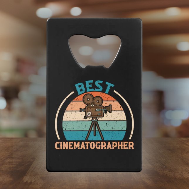 Best Cinematographer Retro - Film Crew Gift Credit Card Bottle Opener (Creator Uploaded)