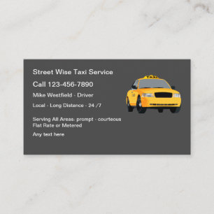 Best City Taxi Business Cards