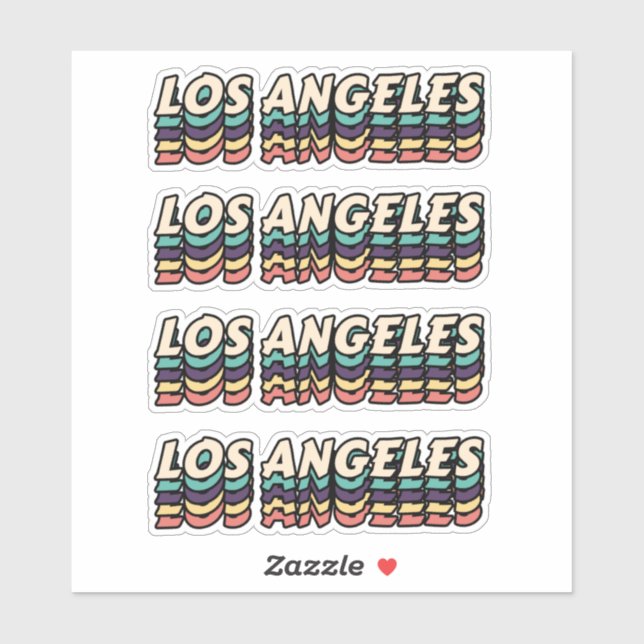 Best city to visit Los Angeles - City Name Sticker (Sheet)