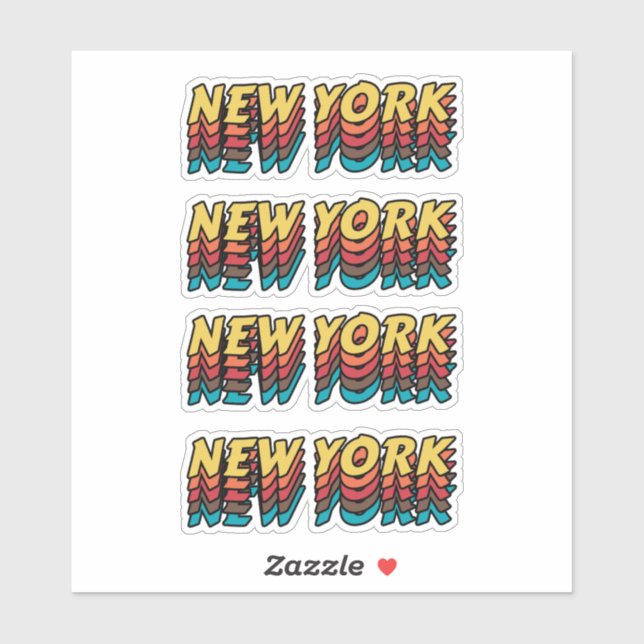 Best city to visit New York - City Name Sticker (Sheet)