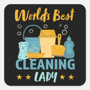 Best Cleaning Lady Housekeeping Gift Square Sticker