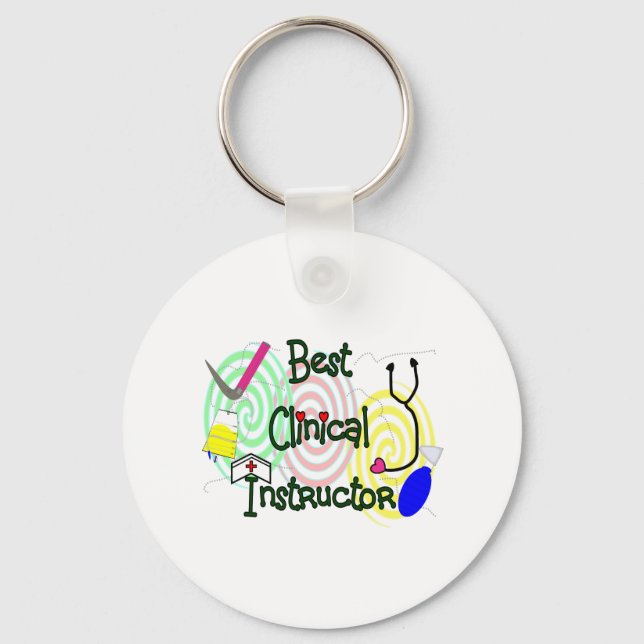 Best Clinical Instructor Nursing Gifts Keychain (Front)