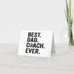 Best Coach Dad Ever Father's Day Soccer Sport Gift Letterpress Thank You Card