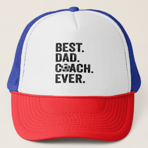 Best Coach Dad Ever Father's Day Soccer Sport Gift Trucker Hat