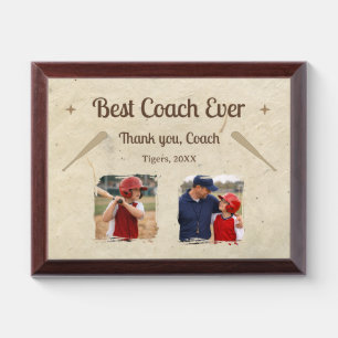 Best Coach Ever 2 Photo Coach Gift Keepsake Award Plaque