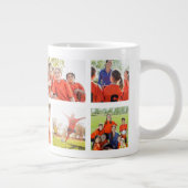 Best coach ever 7 photo collage team gift giant coffee mug (Right)