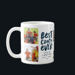Best coach ever 7 photo collage team gift navy coffee mug<br><div class="desc">With 7 photos, this collage mug makes a great gift for the best coach ever. Celebrate a successful season and thank your coach with this personalized mug featuring navy blue and white type in a modern brush lettering along with room for a name, team, record or other text. This original...</div>
