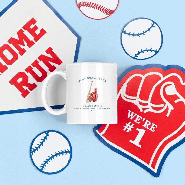 Best Coach Ever | Baseball Coach Photo  Coffee Mug (Creator Uploaded)