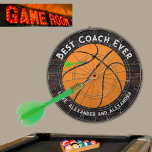 Best  Coach Ever Basketball   Dart Board<br><div class="desc">Modern Best Coach Ever Basketball Dartboard,  the Perfect gift to say thank you..</div>