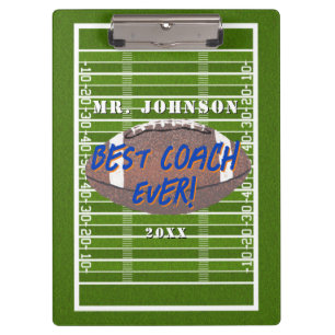 Best Coach Ever Football Clipboard