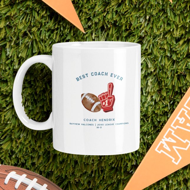 Best Coach Ever | Football Coach Photo  Coffee Mug (Creator Uploaded)