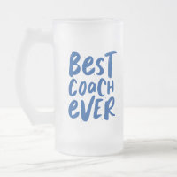 Best coach ever fun personalized gift blue sports